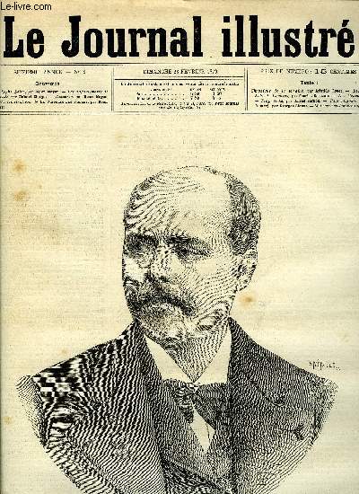 LE JOURNAL ILLUSTRE N 8 - M. Adolphe Belot par Henri Meyer, Les appartements de l'Elyse par Huvert Clerget, Daumier par Henri Meyer, Trop riche par Alfred Barbou, Pour toujours par Georges Stenne