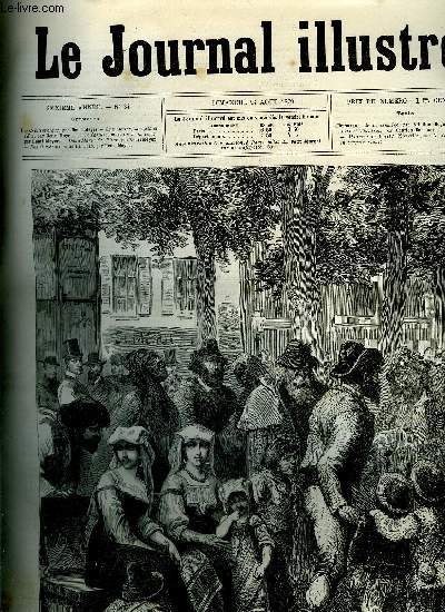 LE JOURNAL ILLUSTRE N 34 - Paris-Pittoresque par Henri Meyer, Le meunier, son fils et l'ane par Henri Meyer, On s'amuse mais on a du coeur par Henri Meyer, Dona Maria del Pilar par Henri Meyer, Madame de Volvic par V. Vattier