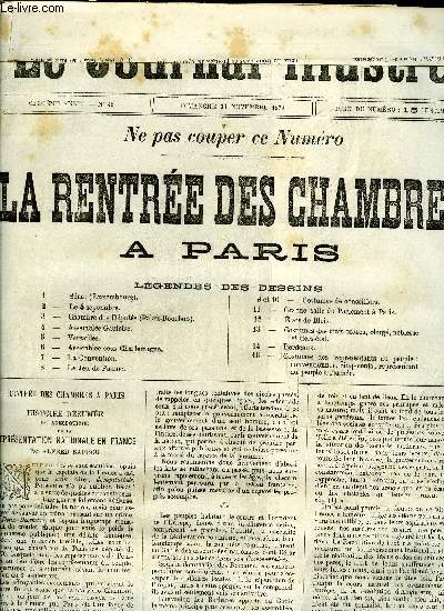 LE JOURNAL ILLUSTRE N 48 - La rentre des chambres a Paris - Histoire rsume et anecdotique de la reprsentation nationale en France par Alfred Barbou, Histoire gnrale des Assembles lgislatives