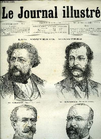 LE JOURNAL ILLUSTRE N 2 - M. Cazot, M. Magnin, M. Varroy, M. Le gnral Farre par Henri Meyer, La catastrophe du pont de Dundee par Henri Meyer, La clinique de la Facult de Mdecine par Hubert Clerget, Grandeur et dcadence de M. de Courchamps