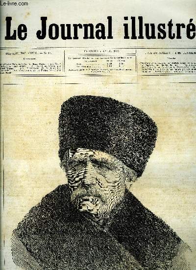 LE JOURNAL ILLUSTRE N 14 - Gravures : Le professeur Nordenskiold par Henri Meyer, Les noces d'Attila par Henir Meyer, Le square du Trone par Hubert Clerget, Le chien du Franc-Tireur (suite) par Andr Treille