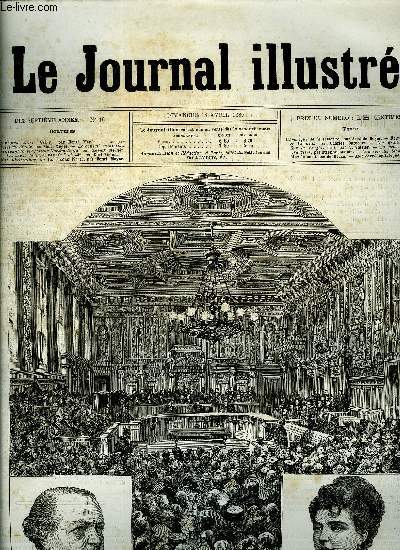 LE JOURNAL ILLUSTRE N 16 - Le procs Marie Bire par Henri Meyer, Les pilutes du diable par Henri Meyer, Le conseil municipal recevant le professeur Nordenskiold par Hubert Clerget, Les caves de la compagnie P-L-M par Karl Fichot, Sur le verglas (fin)