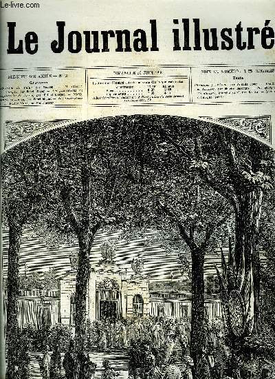 LE JOURNAL ILLUSTRE N 25 - L'exposition de Melun par Nielsen, M. Ballu, M. Blanqui par Henri Meyer, Les funrailles de l'impratrice de Russie par Hubert Clerget, Biblis, change en source par Henri Meyer, Un monstre (suite) par E. d'Au