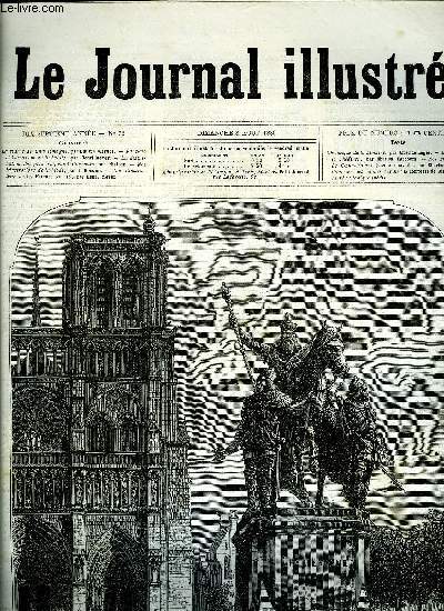 LE JOURNAL ILLUSTRE N 32 - La statue de Charlemagne par Hubert Clerget, Rabelais et la maison de Rabelais par Henri Meyer, La distribution des prix du grand concours par Nielsen, Le coeur-volant par Charles Radel