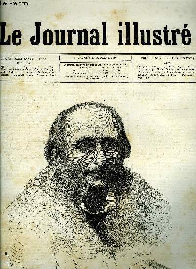 LE JOURNAL ILLUSTRE N 42 - Jacques Offenbach par Henri Meyer, L'arbre de Noel par Henri Meyer, L'incendie du pavillon de Flore par Karl Fichot et Nielsen, Le monument du Bourget par Hubert Clerget, L'ambulancire (suite) par Louise de Lasserre
