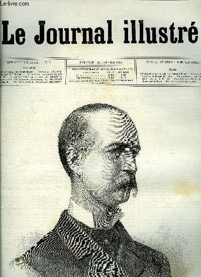 LE JOURNAL ILLUSTRE N 4 - Le roi de Grce par Henri Meyer, Chemin de fer sur la Nva par Karl Fichot, Le nouveau chasse-neige par Nielsen, Le dpouillement du scrutin par Nielsen, Organisation des animaux infrieurs par le docteur J. Rengade