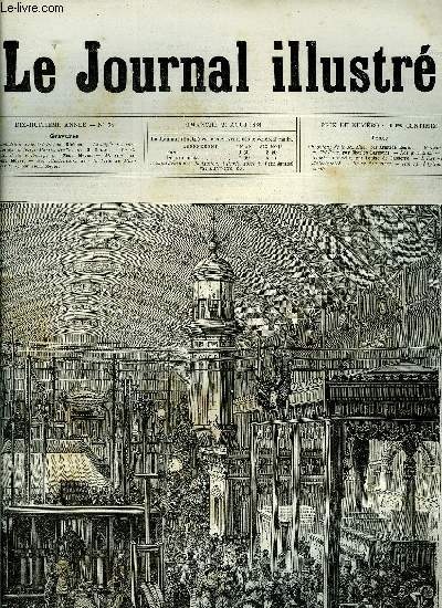 LE JOURNAL ILLUSTRE N 34 - L'exposition d'lectricit par Nielsen, Le dpot des condamns a Saint-Martin-de-R par G. Boutet, Le tir fdral de Fribourg par Henri Meyer, M. Got par Henri Meyer, Une tombe par Louise de Lasserre, L'exposition d'lectricit