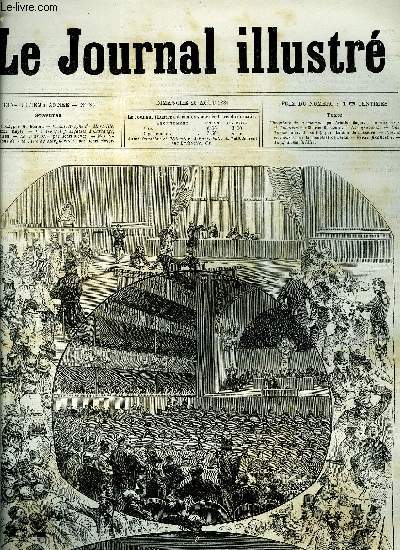 LE JOURNAL ILLUSTRE N 35 - Les lections par G. Boutet, La catastrophe de Marseille par Henri Meyer, Les troupes franaises a Carthage par Nielsen, Le patriote par Henri Meyer, Une tombe (suite) par Louise de Lasserre, Pierres prcieuses par la comtesse