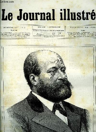 LE JOURNAL ILLUSTRE N 38 - M. Ranc par Henri Meyer, La catastrophe de Charenton par Henri Meyer, Les ftes de Honfleur par Nielsen, Le nouveau lzard du Musum par Juillerat, Rosine (suite) par V. Vattier