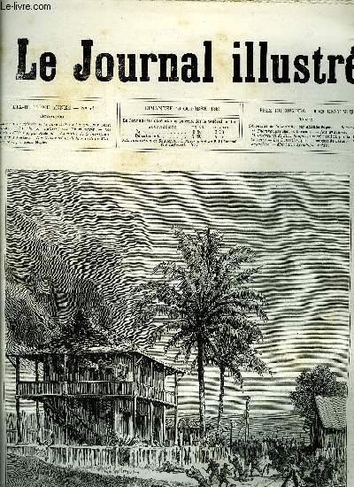 LE JOURNAL ILLUSTRE N 42 - Massacre des employs de la gare d'Oued-Zargua par Henri Meyer, La runion Lullier par Henri Meyer, LEs fouilles d'Utique par Nielsen, La statue de Saint-Quentin par G. Guiaud, Les msaventures de Jean Bougon (suite) par Louise