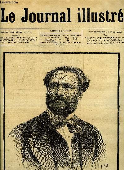 LE JOURNAL ILLUSTRE N 19 - M. Charles Jenty par Henri Meyer, Obsques de M. Charles Jenty par Henri Meyer, Combat de Keneria par G. Julien, Franscesco par Mme La comtesse de Bran