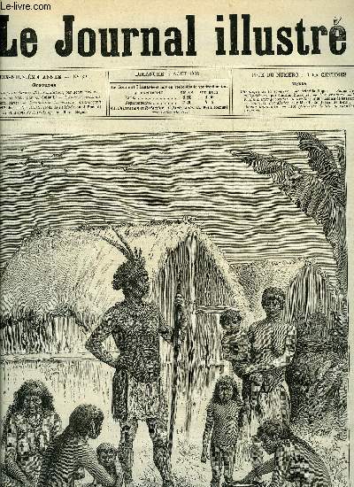 LE JOURNAL ILLUSTRE N 32 - Les carabes au Jardin d'acclimatation par Henri Meyer, Le canal de Suez par G. Guiaud, L'amiral Seymour par Henri Meyer, Dmolition du march Saint-Joseph par Karl Fichot, Un vrai mariage de comdie par Mme Louise de Lasserre