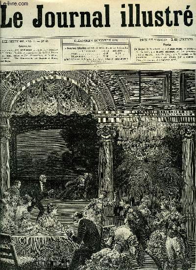 LE JOURNAL ILLUSTRE N 45 - Un roman parisien par Henri Meyer, Lyon : Les troubles devant le Grand Thatre et l'explosion du thatre Bellecour par Henri Meyer, Sous le tunnel (fin) par V. Vattier