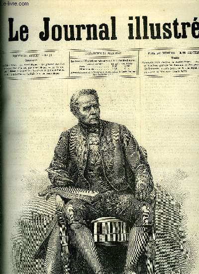 LE JOURNAL ILLUSTRE N 26 - La statue d'Auber par Henri Meyer, Le gnral Bouet et le vice-amiral Courbet par Henri Meyer, Le Tonkin par G. Guiaud, Le pont des Saints-Pres par Karl Fichot, Un triomphe (suite) par Georges Rgnal