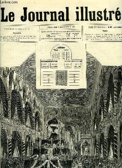 LE JOURNAL ILLUSTRE N 37 - Les funrailles de M. le comte de Chambord a Goritz, dessins de Karl Fichot, G. Guiaud et G. Julien d'aprs les croquis de notre envoy spcial par Henri Meyer, La Vnus de Quinipily par V. Vattier