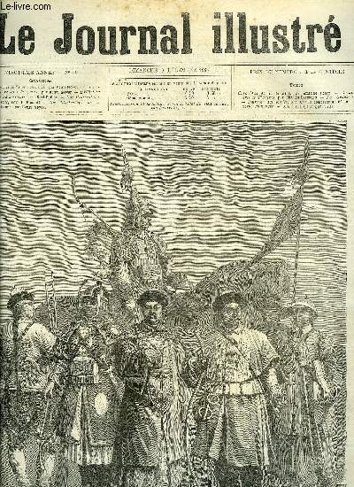 LE JOURNAL ILLUSTRE N 50 - Les uniformes de l'arme chinoise par Henri Meyer, La dernire pave du Vengeur par Henri Meyer, L'hotel de ville de Saint-Denis par Karl Fichot, Courrier des modes par Mme la comtesse de Bran