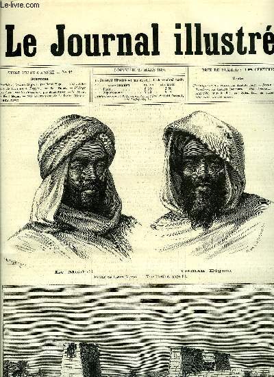 LE JOURNAL ILLUSTRE N 12 - Le maahdi et Osman Digma par Henri Meyer, Les monuments de l'ancienne Egypte par Karl Fichot, Pillage d'une ferme par les Prussiens par Henri Meyer, M. Mac par Henri Meyer, La sacrifie (fin) par Julien Berr de Turique