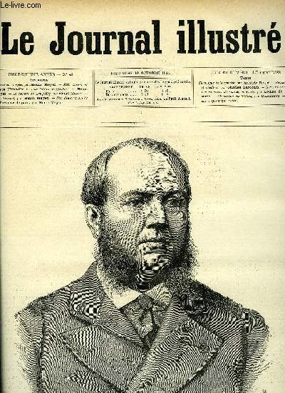 LE JOURNAL ILLUSTRE N 42 - M. l'amiral Lesps par Henri Meyer, MM. Albert et Gaston Tissandier et leur ballon dirigeable par Henri Meyer, Le combat de Lang-Kep par Henri Meyer, M. Tranchet, Les vacances d'Aristide par Louise de Lasserre