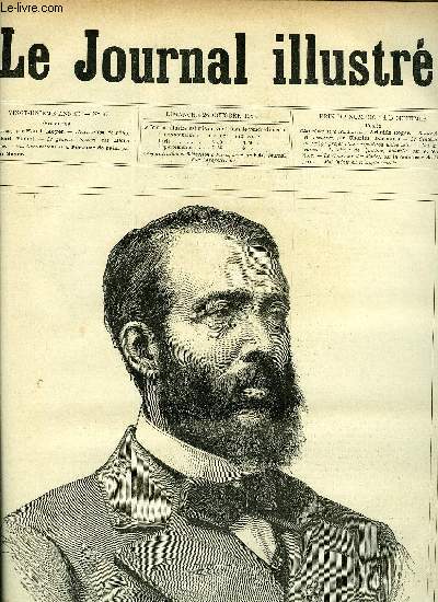 LE JOURNAL ILLUSTRE N 43 - M. Rouvier par Henri Meyer, L'exposition de 1889 par Karl Fichot, Le gnral Joubert par Henri Meyer, Le centenaire de 1789; projet d'une exposition universelle, Le chene de Quilliac par V. Vattier