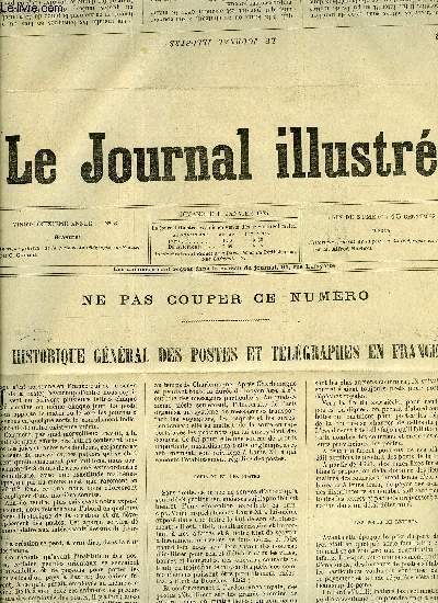 LE JOURNAL ILLUSTRE N° 2 - Historique général de la poste et du télégraphe en France par G. Guiaud