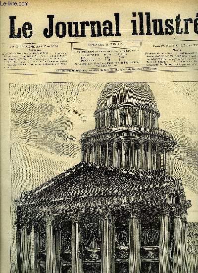 LE JOURNAL ILLUSTRE N 24 - La faade du Panthon par Karl Fichot, Le caveau de Victor Hugo par G. Guiaud, La place de la Concorde par Henri Meyer, Antoine Langeot par Julien Berr de Turique