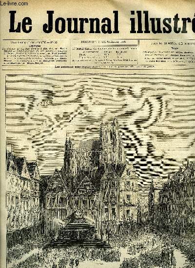 LE JOURNAL ILLUSTRE N 36 - Les obsques de l'amiral Courbet a Abbeville par Henri Meyer, L'hotel et l'esplanade des Invalides pendant la crmonie funbre de l'amiral Courbet par Karl Fichot, La maison ou est n l'amiral, la maison habite par sa soeur