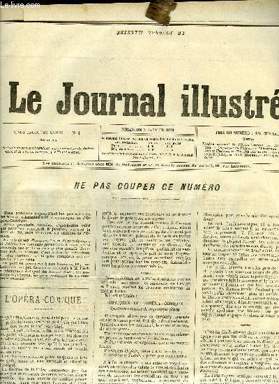 LE JOURNAL ILLUSTRE N 1 - Portraits du personnel administratif et artistique du thatre national de l'Opra Comique par Henri Meyer, Les Dsesprs (suite) par Jack Morand