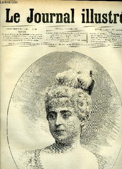 LE JOURNAL ILLUSTRE N 15 - Mme Marie Heilbron par Henri Meyer, Les vnements de Belgique : la fusillade de Roux, l'incendie de la verrerie de Jumet, le transport des blesss par Henri Meyer, Comment on devient ivrogne (suite) par Georges Rgnal