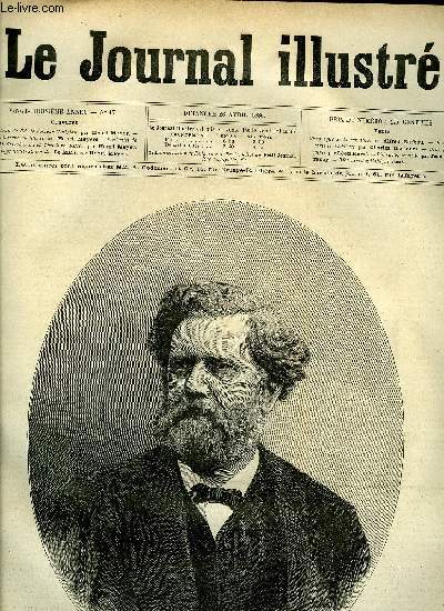 LE JOURNAL ILLUSTRE N 17 - Portrait de M. le docteur Vulpian par Henri Meyer, La torture en Perse par Henri Meyer, Portraits de MM. Bouchardat et Thodore Ritter par Henri Meyer, L'oracle par Jean Barancy