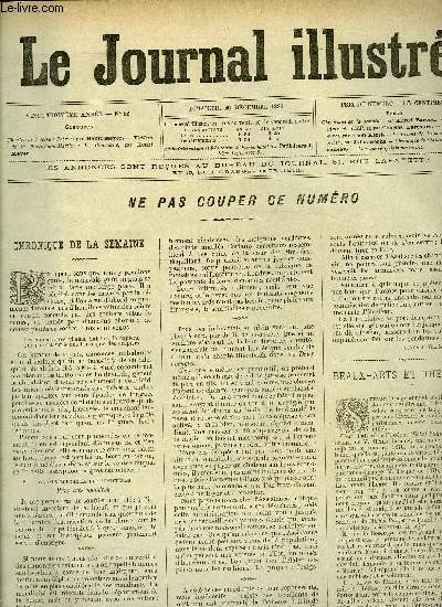 LE JOURNAL ILLUSTRE N 52 - Thatre de l'Opra : Patrie ! par Henri Meyer, Thatre de la Porte-Saint-Martin : Le crocodile par Henri Meyer, Le drame de Vilbon (suite) par Jules Hoche