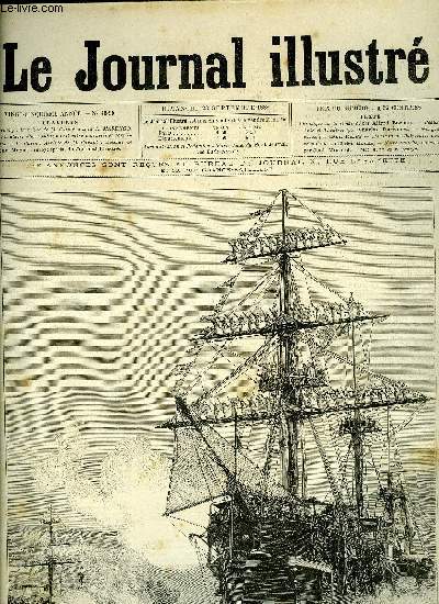 LE JOURNAL ILLUSTRE N 39 - Cherbourg : l'arrive de M. Carnot a bord du Marengo - Simulacre d'un combat naval entre cuirasss et torpilleurs - Le Havre : Arrive de M. Carnot : Dessins de Henri Meyer, l'envoy spcial du journal illustr, L'anneau