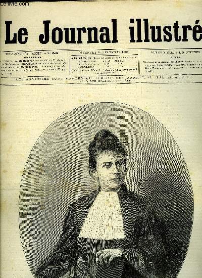 LE JOURNAL ILLUSTRE N 53 - Mlle Schultze par Henri Meyer, Vue d'ensemble du port de Bordeau par Karl Fichot, Les obsques des victimes de la catastrophe de l'amiral Duperr par G. Julien, L'enfant (suite) par Jean Barancy