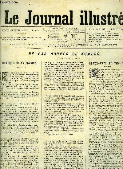 LE JOURNAL ILLUSTRE N 27 - La statue questre de Jeanne d'Arc, inaugure a Nancy le 28 juin 1890 par Henri Meyer, En aout (fin) par Georges Rgnal