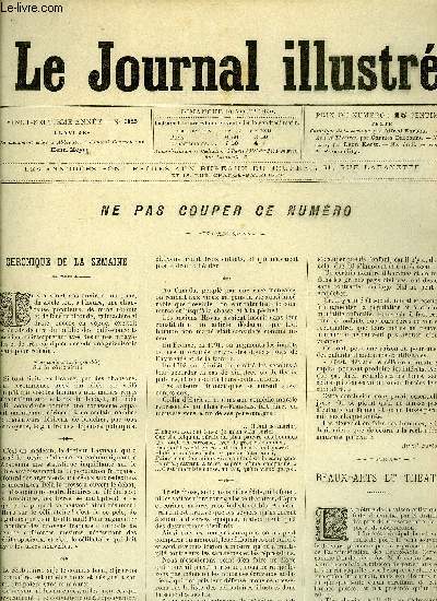 LE JOURNAL ILLUSTRE N 32 - Le monument rig a Abbeville a l'amiral Courbet par Henri Meyer, Nos gravures par Lon Kerst