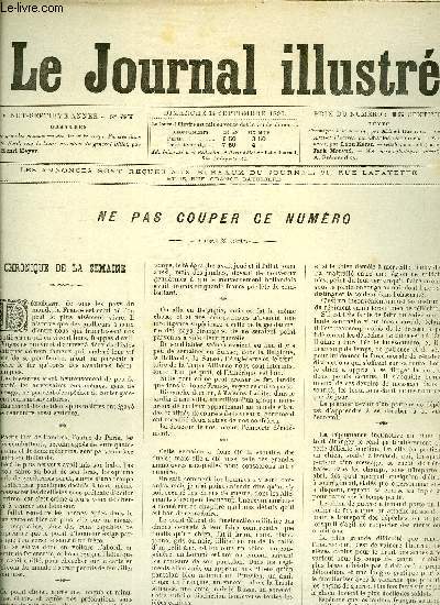 LE JOURNAL ILLUSTRE N 37 - Les grandes manoeuvres des 1er et 2e corps d'arme dans le Nord, sous la haute direction du gnral Billot par Henri Meyer, Giselle (suite) par Jack Morand