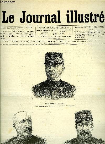 LE JOURNAL ILLUSTRE N 38 - Les gnraux Billot, Loizillon et de Cools par Henri Meyer, Portrait de Prier, le service d'anthropomtrie par Henri Meyer, Chatrian par Henri Meyer, Giselle (suite) par Jack Morand