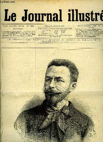 LE JOURNAL ILLUSTRE N 25 - M. Jules Mary par Henri Meyer, M. de Montebello, le colonel Lebel par Henri Meyer, Les obsques du colonel Lebel par Henri Meyer, La petite chanteuse (suite) par Julien Berr de Turique, Les timbres-poste de nos colonies