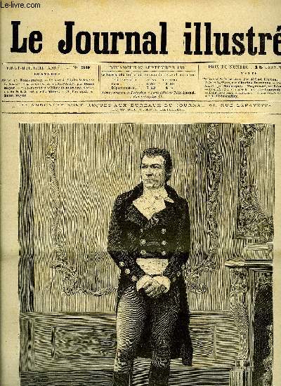 LE JOURNAL ILLUSTRE N 39 - Marais par Henri Meyer, La place de l'Opra le jour de la premire reprsentation de Lohengrin par Henri Meyer, M. Van Dyck par Henri Meyer, Le maitre d'cole (suite) par Tancrde Martel, Les socits secrtes en Chine