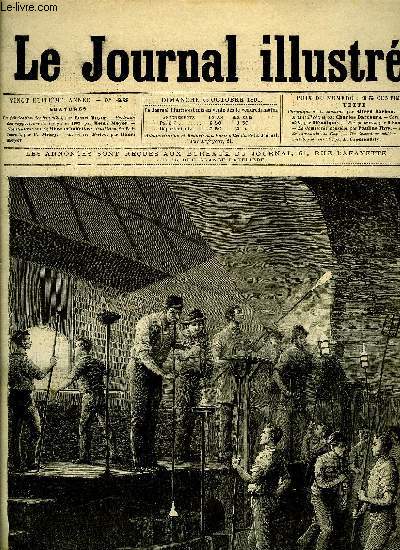 LE JOURNAL ILLUSTRE N 43 - La fabrication des bouteilles par Henri Meyer, Portraits des rapporteurs du budget en 1892 par Henri Meyer, Le major Breton par Henri Meyer, La camisarde par Pauline Thys, Les mines du diamants du Cap, Un inventeur clbre