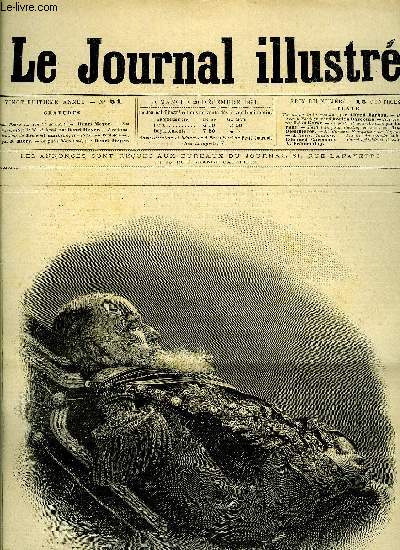 LE JOURNAL ILLUSTRE N 51 - Dom Pedro sur son lit de mort par Henri Meyer, Les funrailles de M. Alphand par Henri Meyer, Le puits Marinoni par Henri Meyer, Le portrait (fin) par Boiserrand, Faits l'un pour l'autre par Auguste Deslinires, La comdie