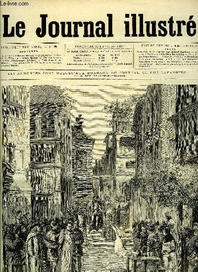 LE JOURNAL ILLUSTRE N 8 - Par le glaive ! par Henri Meyer, L'exposition universelle de Chicago par Henri Meyer, Vue d'ensemble de l'exposition de Chicago par Henri Meyer, Portrait de marquise (suite) par Jacques de Garches, La scurit des Parisiens