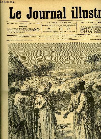 LE JOURNAL ILLUSTRE N 5 - Behanzin recevant ses ambassadeurs a leur retour de France par Lix, La sortie du bal de l'Opra par Tofani, LE gnral Mellinet, L'affaire Dutillard par Albert Laurent, L'levage des autruches et la colonisation de l'Afrique