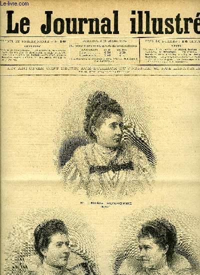 LE JOURNAL ILLUSTRE N 10 - La reine des blanchisseuses, La colonne du commandant Joffre dcouvre prs de Tombouctou les corps de nos officiers et de nos soldats par Tofani, Deux destines par Jacques de Garches, La propagande anarchiste en chansons (fin)