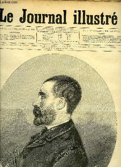 LE JOURNAL ILLUSTRE N 41 - M. le docteur Roux, La dcouverte du vaccin du croup, Les travaux du chemin de fer des Invalides par Karl Fichot, Honntes gens (suite) par Julien Berr de Turique, La passion du jeux chez les femmes (suite et fin), Clamart