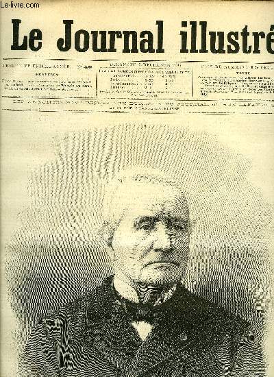 LE JOURNAL ILLUSTRE N 49 - Victor Duruy, Les couveuses artificielles de la Maternit par Tofani, Honor de la Roche (fin) par Auguste Lepage, Angelina Nuovi par Georges Maillard, Le haras de Guillaume II