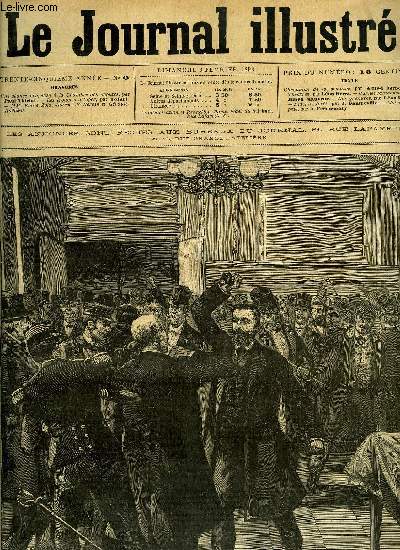 LE JOURNAL ILLUSTRE N 6 - Une sance orageuse a la Chambre des dputs par Paul Thiriat, Les troubles d'Alger par Tofani, MM. Emile Zola, Jaurs, de Bernis et Grault-Richard, Dans la foret par J. Dantreville