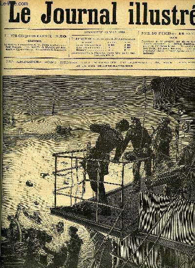 LE JOURNAL ILLUSTRE N 20 - La mort du commandant de la Reina Cristina par Paul Thiriat, La bataille de Manille par Bonquart, Types cubains, Vue gnrale de la Havane, Ma cousine de Pentecote (suite) par Jean Barancy, Une colonie de pingouins (suite)