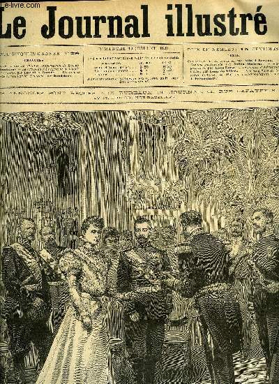 LE JOURNAL ILLUSTRE N 28 - L'album de la marine offert l'impratrice de Russie par Damblans, Le drapeau du rgiment d'Algrie aux Invalides par Tofani et Carrey, Un cheval emport arrt par M. Leygues par Damblans, Le roman d'Adrienne (suite) par Lon