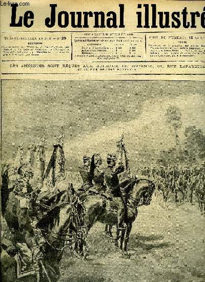 LE JOURNAL ILLUSTRE N 29 - L'anniversaire de Wagram a Fontainebleau par Tofani, La visite de l'empereur d'Allemagne a bord de l'Iphignie par Damblans, Autour du procs de Rennes par Tofani, Princesse par Lon de Villers, Les remdes de bonne femme (fin)