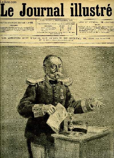 LE JOURNAL ILLUSTRE N 38 - Le commandant Carrire prononant son rquisitoire par Tofani, Le grand orage a Paris par Damblans, La signification de l'arrt du Conseil de guerre par Tofani, Ministrable par Auguste Deslinires, Les mois de l'anne